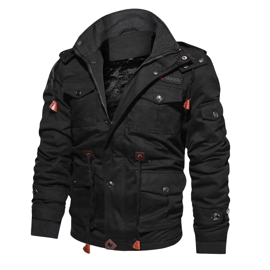 New Fashion Mens Winter Windproof Parka Thicken Jacket Hooded Plus Size Outwear Coat