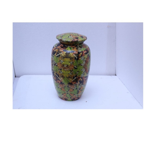 ALUMINIUM LEAF COLOURFUL PRINTED BURIAL URN <b>FUNERAL</b> <b>SUPPLIES</b> - Product Image 1