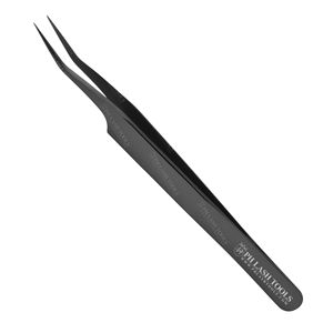 Custom Logo Eyelash Tweezer Black Color Stainless Steel Lash Tweezer for Eyelash Extensions with Your Company Name or Logo - Product Image 3