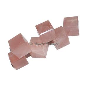 Cube de pierres précieuses | Cube Quartz rose | Vente en gros de pierres précieuses semi-précieuses naturelles Cube de quartz rose tour d'amour de guérison et artisanat de pierre - Product Image 1