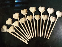 Cuchara de Cocina Artesanal de Madera de Haya Maciza con Diseño Vintage, Mango Ergonómico Ecológico para Mezclar, Hornear, Regalos Empresariales