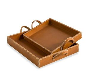 Luxe Craft Faux Leather Serving Tray Sofisticación Cumple Funcionalidad Una mezcla perfecta de lujo y practicidad - Product Image 6