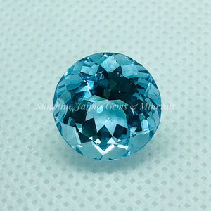 พลอยเทียมสีฟ้าทรงหลวมขนาด17มม. เจียระไนตามธรรมชาติ - Product Image 4