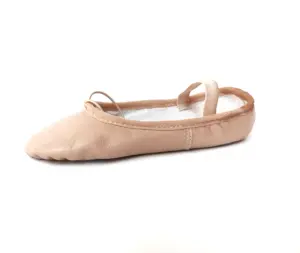 软皮分体式鞋底粉色芭蕾舞拖鞋真皮成人舞鞋女定制尺寸足底皮革芭蕾舞运动鞋