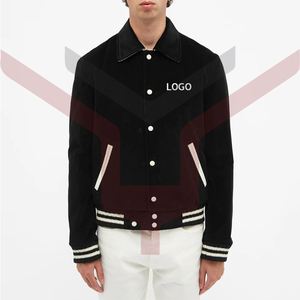 Blouson d'aviateur universitaire personnalisé avec service OEM pour hommes tissu d'hiver avec support Baseball Letterman Style universitaire vierge en gros - Product Image 1