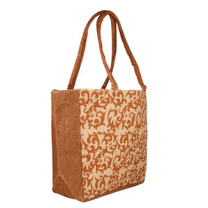 Petits sacs-cadeaux en jute biologique imprimés sur mesure sac fourre-tout à provisions de petite taille à pois faits à la main sac à lunch en jute personnalisé - Product Image 5