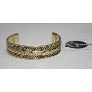 Gemelos tejidos de latón fino con diseño personalizado, brazalete con diseño de cuerda para mujer, moda en el último diseño para boda - Product Image 1