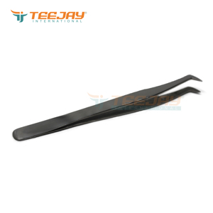 Pinzas para Extensión de Pestañas TEEJAY de Primera Calidad, Plateadas y Pulimentadas, con Punta Fina, Resistentes al Óxido, Color Personalizado - Product Image 2