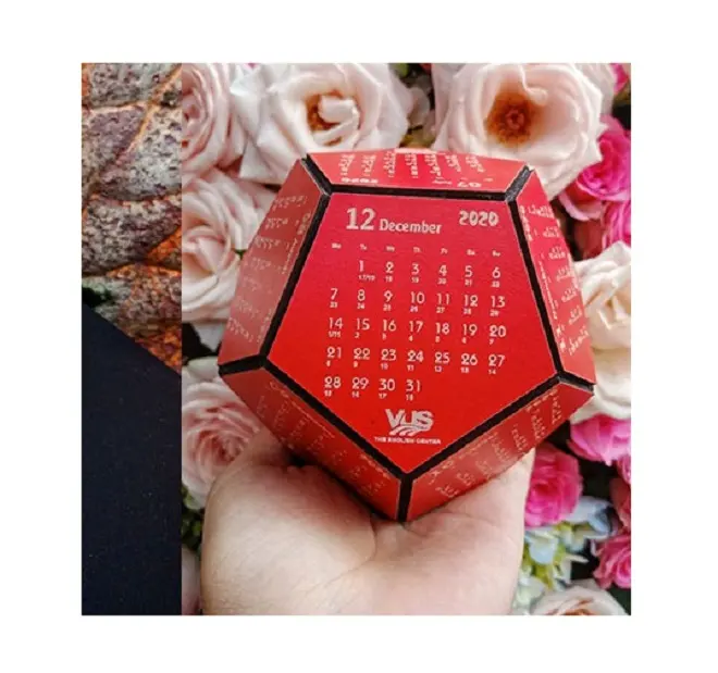 DECORATE AND GIFT WITH WOODEN CALENDAR HEXAGON SHAPE WITH CONVENIENT / CALENDAR (PITA +84 7979 87481) 99 Gold Data