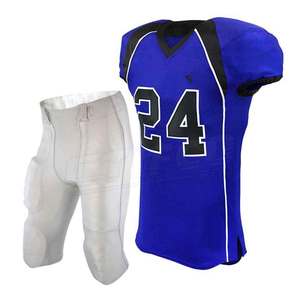 Uniformes de football américain respirants 100 % polyester, grandes tailles, été, chemises et shorts personnalisables avec logo sur mesure - Product Image 3