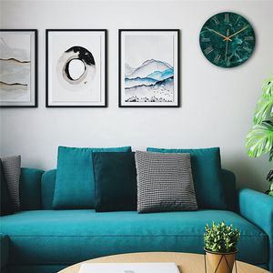 Orologi da Parete Personalizzati da 12 Pollici <span class=keywords><strong>in</strong></span> Vetro Temperato Effetto <span class=keywords><strong>Marmo</strong></span>, Stile Europeo Moderno, per Arredamento Casa e Soggiorno - Product Image 4
