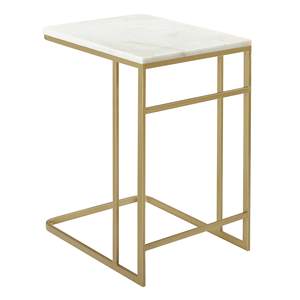 Modern Gold Powder Coated Metal <b>Side</b> <b>Table</b> Elegant <b>Marble</b> <b>Top</b> for Living Room Home Office Bar Coffee <b>Tables</b> Furniture Design - Product Image 1