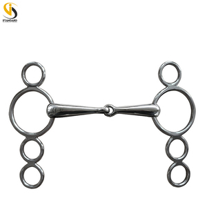 Bocados para Caballos de Acero Inoxidable de Doble Articulación, Anillos Sueltos Transpirables, para Entrenamiento y Competición, Tamaño Personalizable - Product Image 6