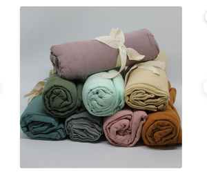 Personalized Swaddle Blanket Soft Organic Cotton Infant Baby <b>Muslin</b> Swaddle Blanket - Product Image 1