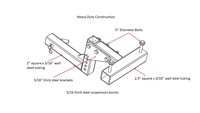 2 "attelage Récepteur Montage Support