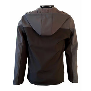 Veste d'hiver à coquille souple sur mesure de haute qualité pour hommes nouvelle mode 100% Polyester grande taille imperméable respirant peau de vache - Product Image 2