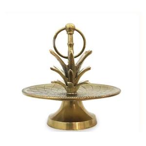 Base para Pastel con Diseño de Piña, Chapada en Oro, Moderna y Lujosa, para Decoración de Fiestas de Cumpleaños y Bodas - Product Image 1