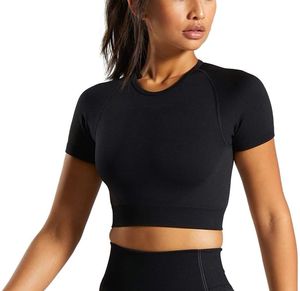 เสื้อครอปโยคะออกกำลังกายสำหรับผู้หญิง ผ้าโพลีเอสเตอร์ 100% ลายสก็อต น้ำหนักเบา ไร้ตะเข็บ สวมใส่สบาย เหมาะสำหรับออกกำลังกายที่ยิมหรือที่บ้าน Selzer IND Direct - Product Image 1