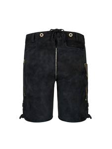Lederhosen Short en cuir souple de qualité supérieure pour homme en daim noir élégant Tenue traditionnelle bavaroise brodée sur mesure grande taille - Product Image 3