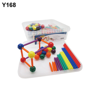 Juguete Educativo de Construcción de Plástico PLOMA, Varilla y Bola Vertex, Rompecabezas 3D con Caja de Almacenamiento para Niños de 2-4 y 5-7 Años, Unisex