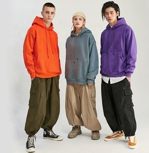 Sudadera con Capucha Estampada para Hombre, Algodón Grueso, Estilo Desgastado con Bordado y Lavado Decolorado, Talla Grande, Venta al Por Mayor - Product Image 2