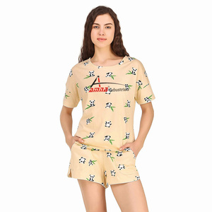 ชุดลำลองสตรี,ชุดนอนไซส์ใหญ่พิเศษขายดีเสื้อยืดแบบสั้นสำหรับฤดูร้อน - Product Image 1