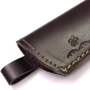 OEM 2021 Offre Spéciale Produit Riche En Cuir À La Main Estampillé Contraste Ombragée Étui En Cuir Pour Couteaux À Lame fixe - Product Image 4