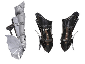 Armure médiéval pour jambes en acier, coupe-jambes, épais, Costume d'halloween, bande en cuir - Product Image 2