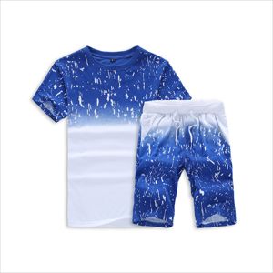 Sportswear Suit Men Tracksuit Short-Sleeved <b>T</b> Shirt Shorts Sets Casual Male sweatshirt sublimated sporting suits - Product Image 3