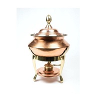 Chauffe-plat élégant de chauffe-plats de buffet de dôme de cuivre antique pour réchauffer et tenir l'équipement