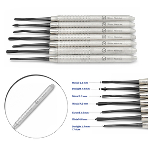 Set de 7 elevadores dentales de lujo PDL, instrumentos quirúrgicos con puntas recubiertas de titanio - Product Image 1