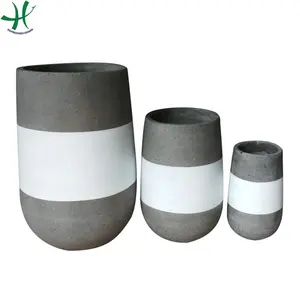 Jardinière ronde moderne en béton léger pour l'extérieur, Pot en ciment pour décoration de jardin, pots de jardin et jardinières - Product Image 5