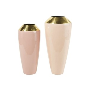 Florero de aluminio moderno en color plateado niquelado, uso en Decoración de mesa y decoración del hogar, florero decorativo - Product Image 2