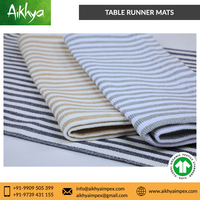 Chemin de table rayé 100 % coton de qualité supérieure pour la maison et l'hôtellerie – Exportateur professionnel pour les salles à manger