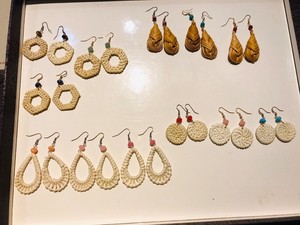 Pendientes bohemios de ratán con cuentas de madera, joyería de moda con forma de gota C, para vacaciones de verano, 99GD - Product Image 6