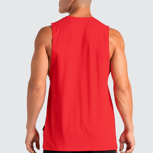 OEM Custom Made New Style <b>Red</b> Color Stretch Breathable Quick Dry tank <b>Top</b> <b>Men</b>/boy Summer Collection Pure Cotton/Polyester Brand - Product Image 6