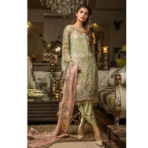 Chifoon-traje de salón de césped para fiesta de boda, traje elegante de India paquistaní, colección de eid, shalwar kameez, modelo 93, Diseño Popular - Product Image 3