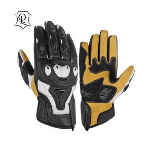 Guantes de carreras de verano de alta calidad, transpirables, dedo completo con estilo de medio dedo, hechos de cuero para motocicleta, Motocross - Product Image 6