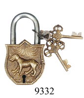 Antique Camel Design Solid Brass Padlock Door and Household Use Lock Steel and Aluminum Material