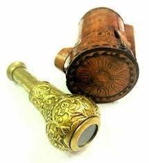 CHk Calvin Handicrafts CHRG001 Vintage Handmade Polished Nautical Antique Brass Engraved Still Life Pocket Telescope Spyglass - Product Image 3