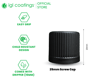 IGL สีเคลือบ PP สำหรับเด็กพร้อมที่หยดน้ำ PE ขนาด DIN 18นิ้ว-สีดำ - Product Image 6