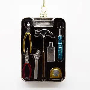 En gros de Luxe En Plastique Verre Boîte à Outils Arbre De Noël Ornement de Vacances Cadeau pour la Nouvelle Année De Noël Jouets Décoration