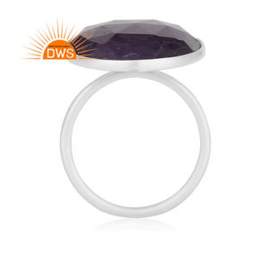 Bague en pierre d'améthyste naturelle, argent fin, vente en gros, 925 - Product Image 3