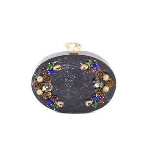 Pochette de luxe en résine avec pierre multicolore Travail élégant et élégant - Product Image 6