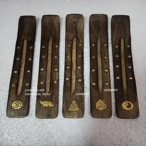 New xoài gỗ Antique mix motifs Brass dát hương Sticks Holders/Burners bán buôn từ Ấn Độ