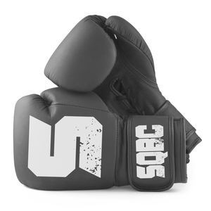 Guantes de boxeo de cuero negro mate, alta calidad, cuero de vaca, muay thai, Para luchadores mma - Product Image 6