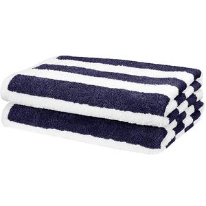 Customized 100% Organic Durable Quick Dry Cotton 70x140cm 450 GSM Lightweight Hotel Stripe Luxury GOTS Certified Beach <b>Towel</b> - Product Image 4