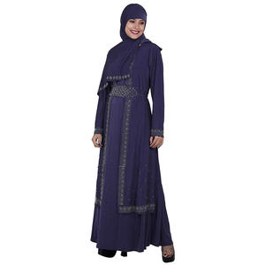 Abaya — manches élastiques de couleur unie, vente en gros, manches de haute qualité, musulman, pour prière du Ramadan, style islamique - Product Image 3