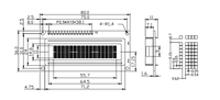 Módulo de Pantalla LCD 1602 I2C 16x2 de Matriz de Puntos COB FSTN 5x8 Puntos, Transmisión Negativa, Ángulo de Visión de 6:00, Interfaz MPU, Blanco y Negro