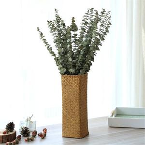 Vase en rotin naturel tissé à la main, Vases de jonc de mer, Vase pour panier à fleurs - Product Image 3